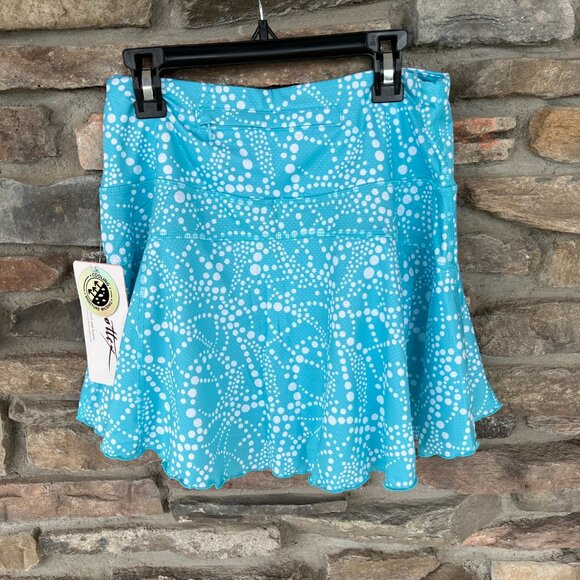 GOTTEX Lifestyle Athletic Golf & Tennis Mini SKirt Skort Aqua Drop M L NWT - Picture 2 of 5